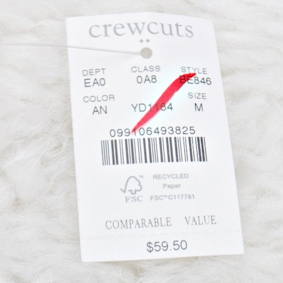 J Crew Factory Crewcuts Girl's Striped Ruffle Long Sleeves T-Shirt - Picture 5 of 5